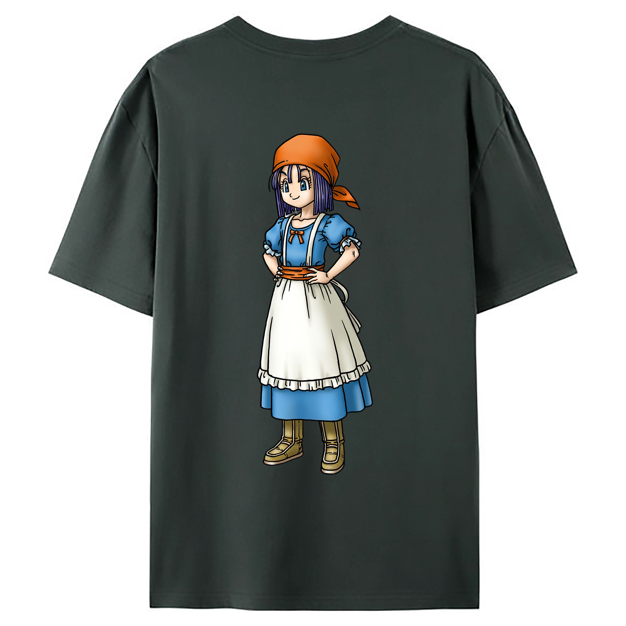 （画像用） ドラゴンクエスト Doragon Kuesuto Dragon Quest 綿100％ メンズ半袖Tシャツ（バックプリント） 通気性